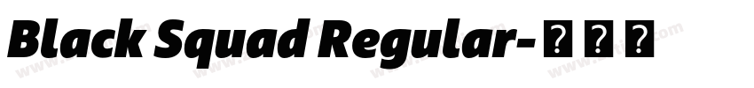 Black Squad Regular字体转换